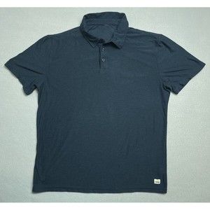 Vuori Polo Shirt Men's Medium Blue Strato-Tech Performance Soft